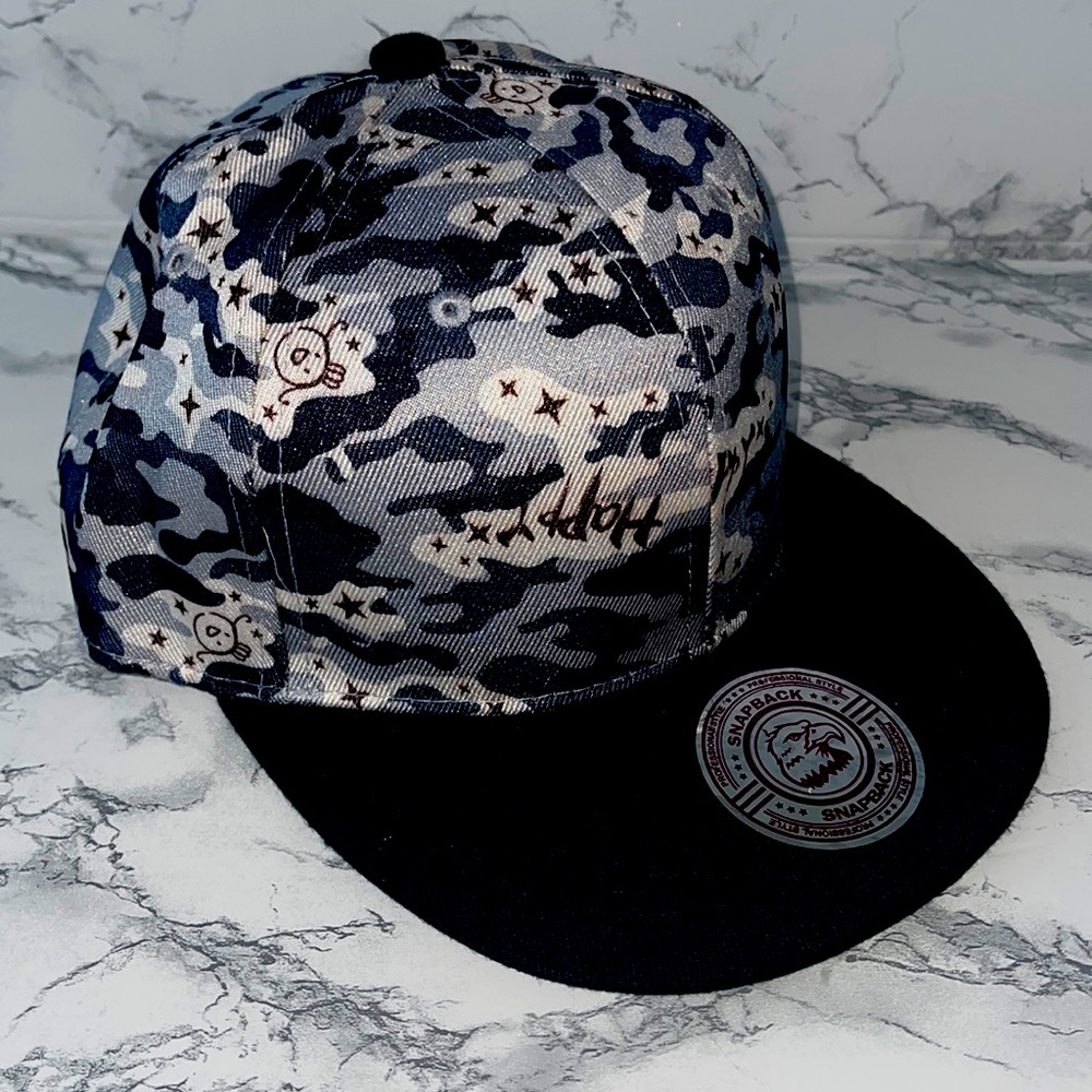 Navy camo doodles SnapBack hat